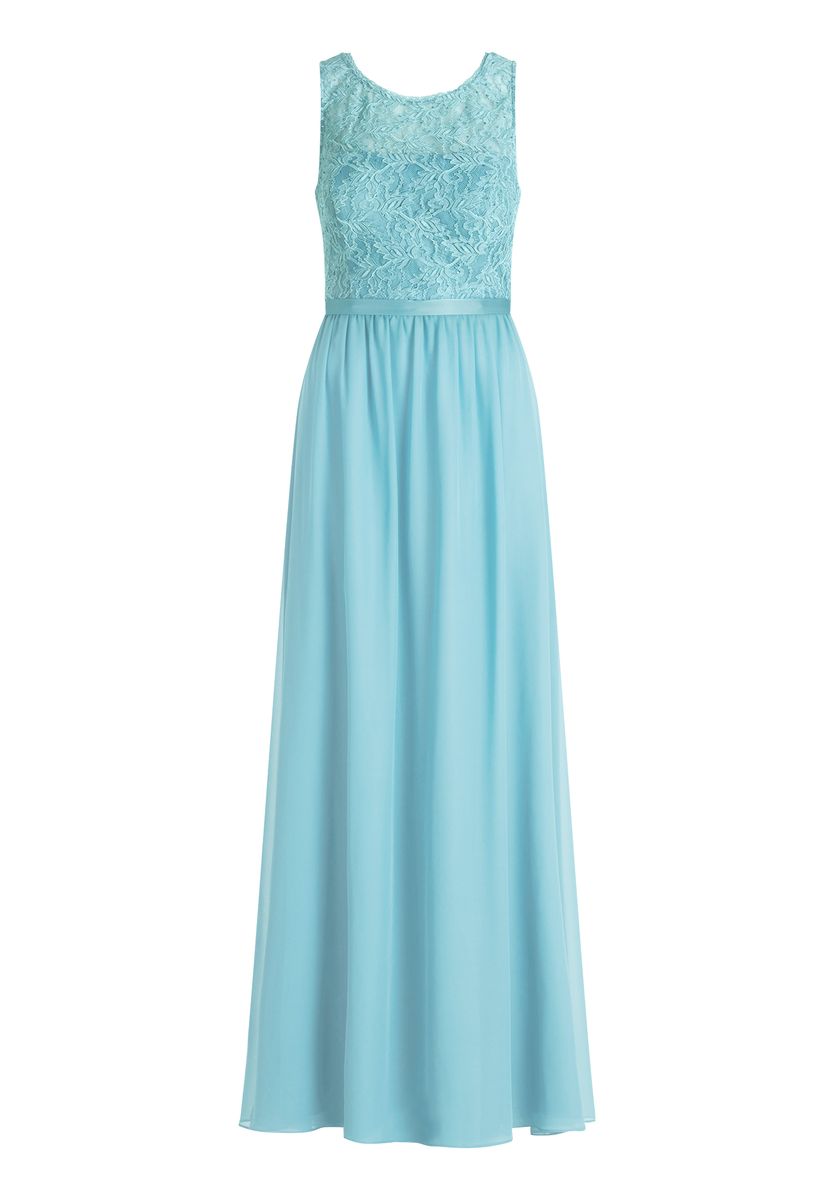Maxikleid mit Spitze und Chiffon
