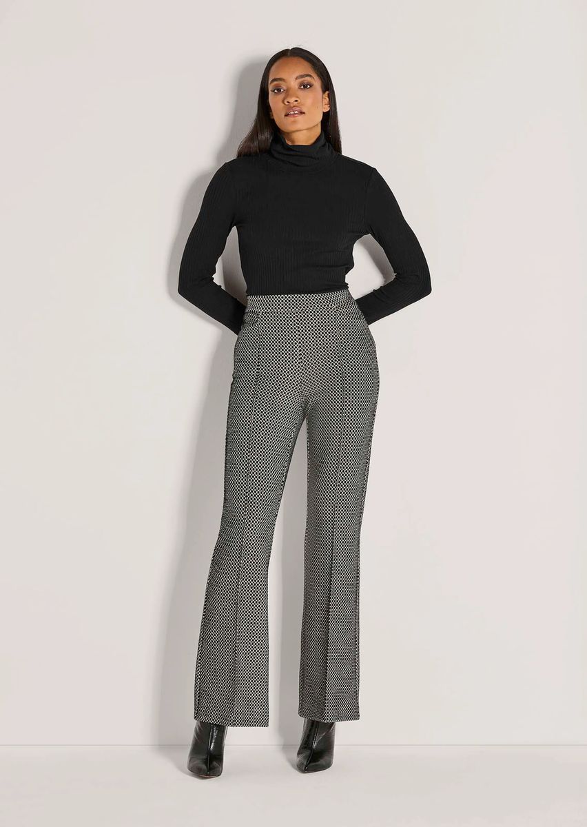 Weite Hose mit Jacquard-Muster