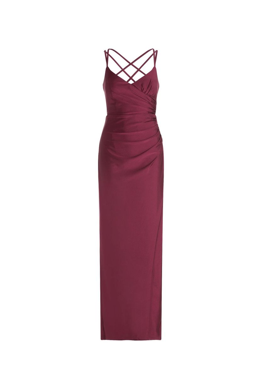 Elegantes rückenfreies Maxikleid mit Raffungen
