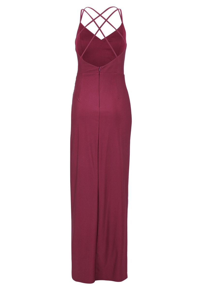 Elegantes rückenfreies Maxikleid mit Raffungen