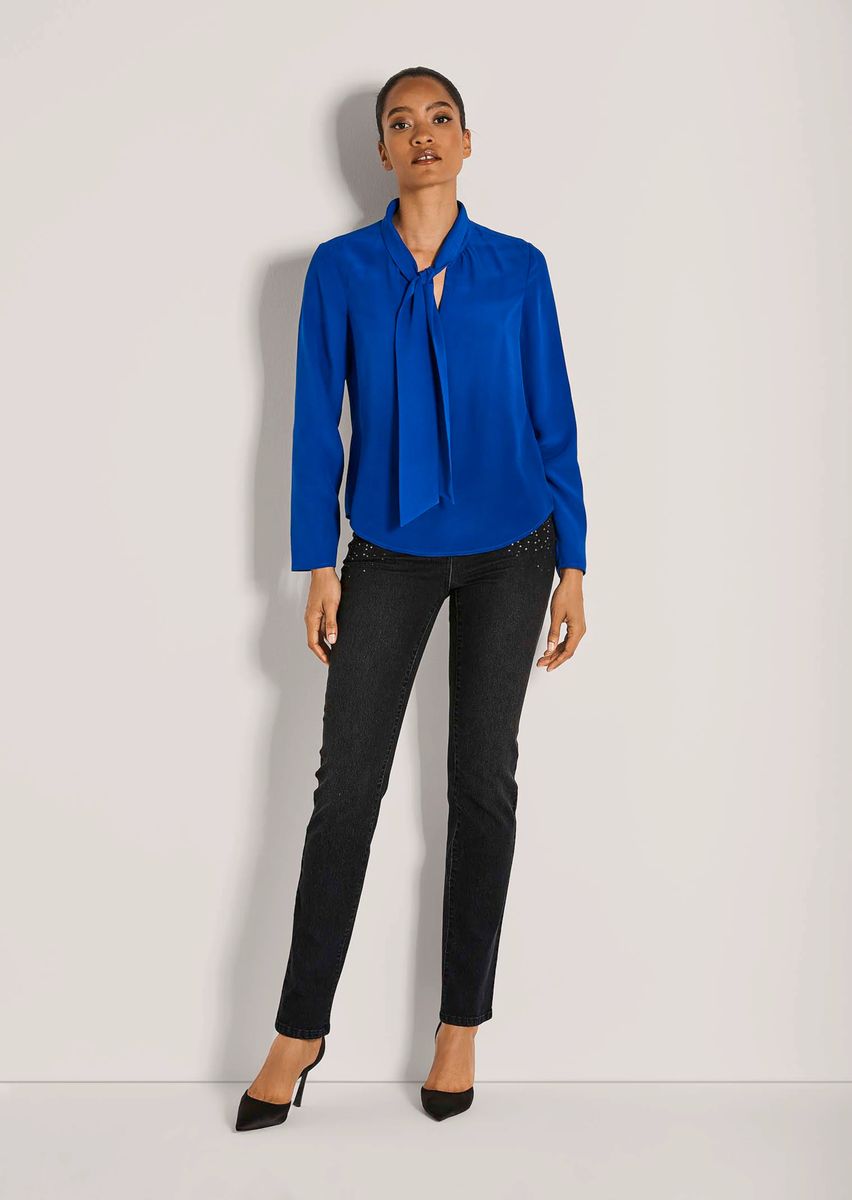 Elegante Seidenbluse mit Schluppe