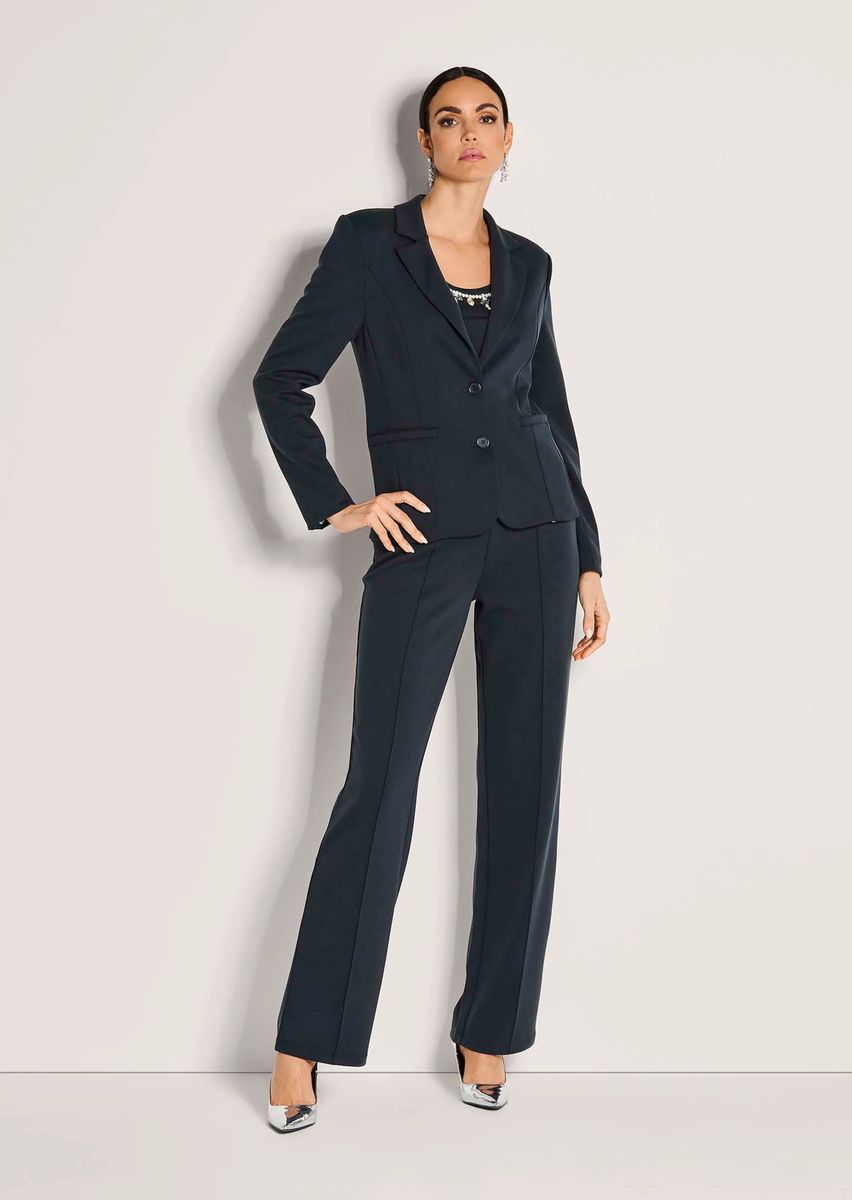 Taillierter Einreiher-Blazer aus Jersey