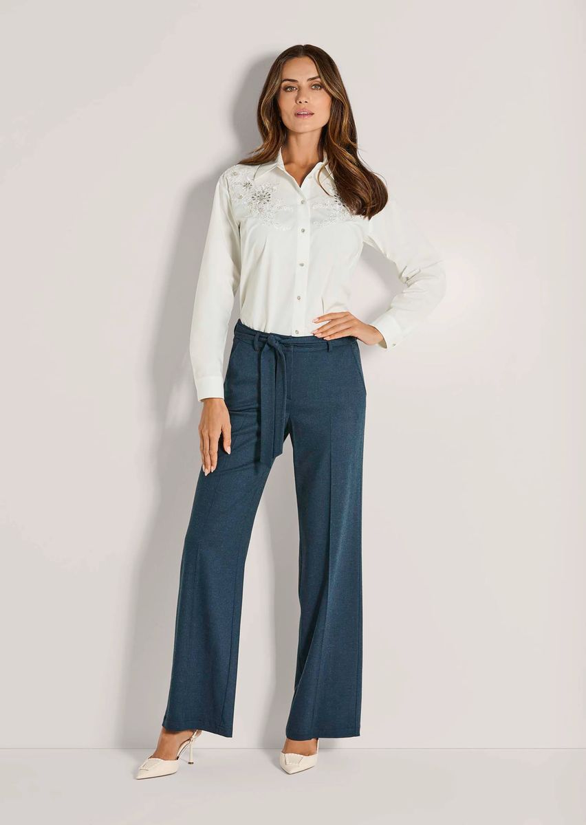 Elegante Weite Hose mit Gürtel