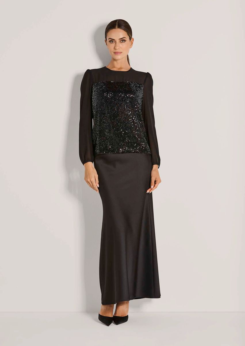 Elegante Chiffon-Bluse mit Pailletten