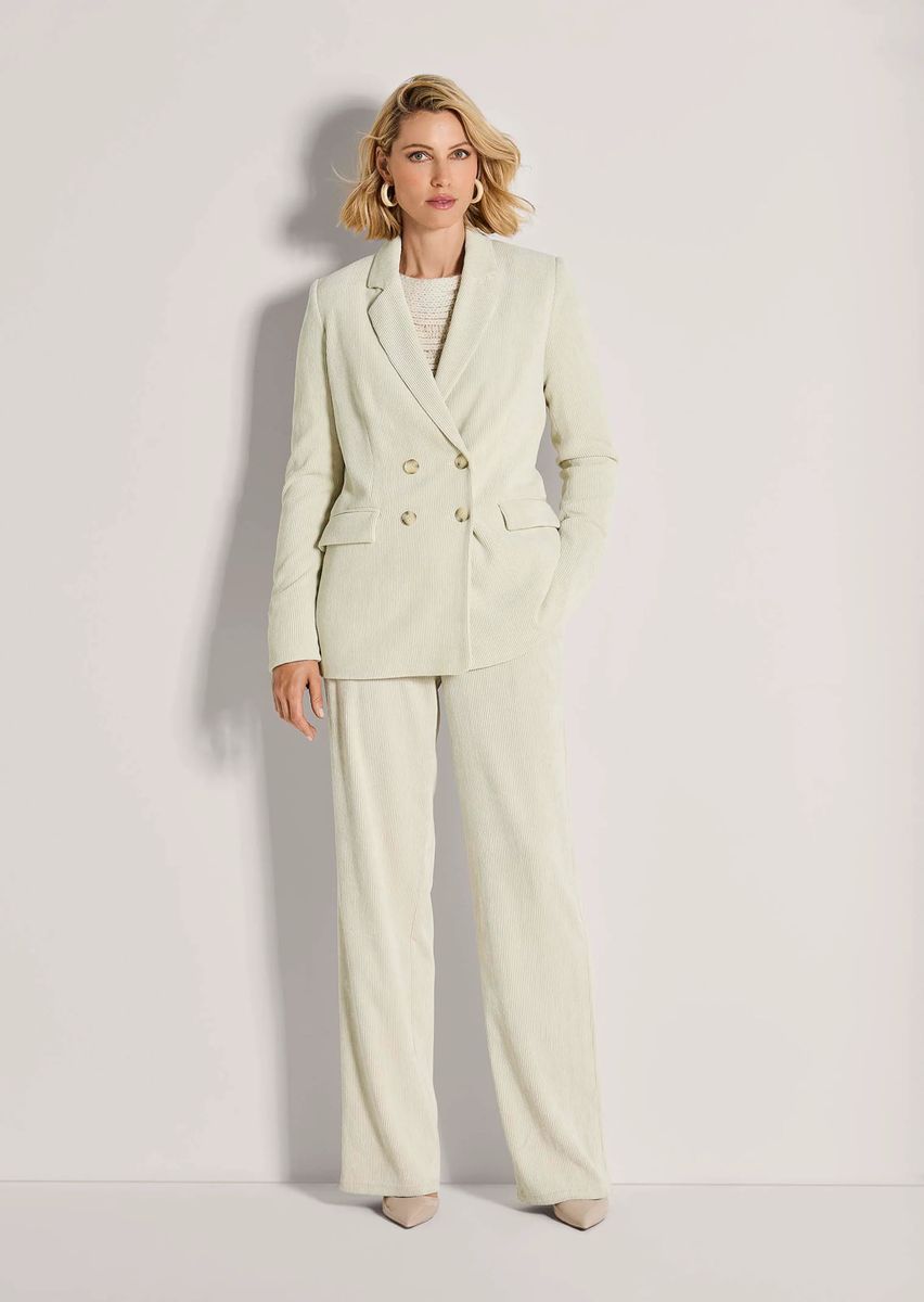 Zweireihiger Blazer in Cord-Optik