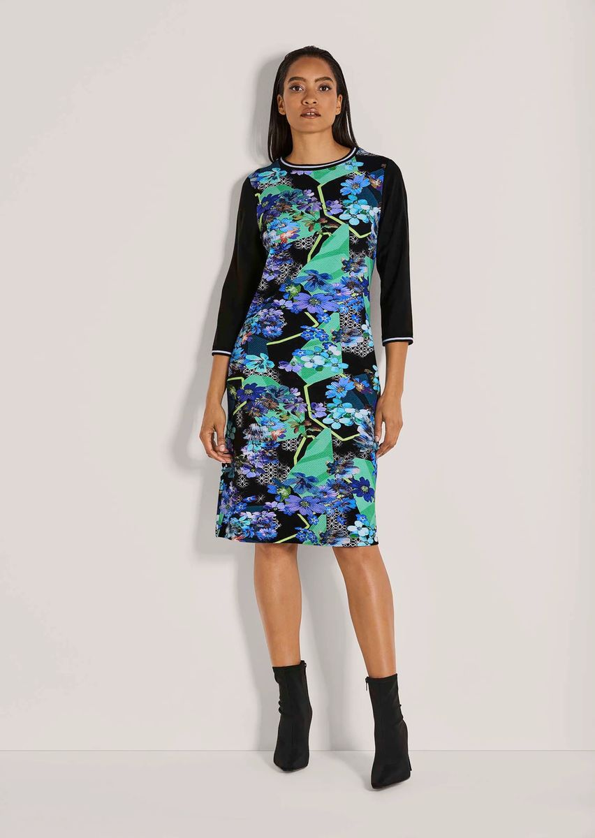 Jersey-Kleid mit floralem Allover-Print