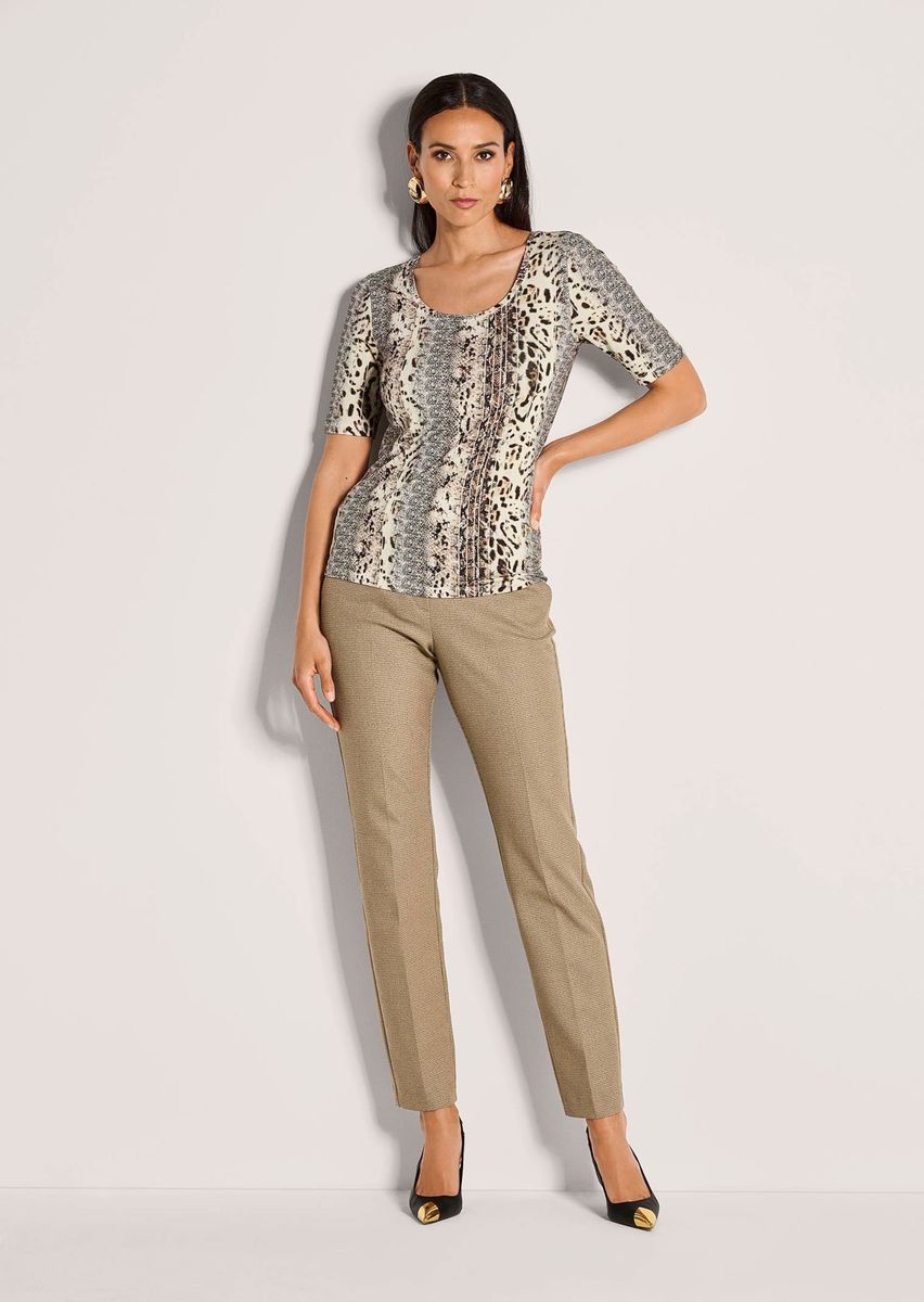 Rundhalsshirt mit Animal-Print