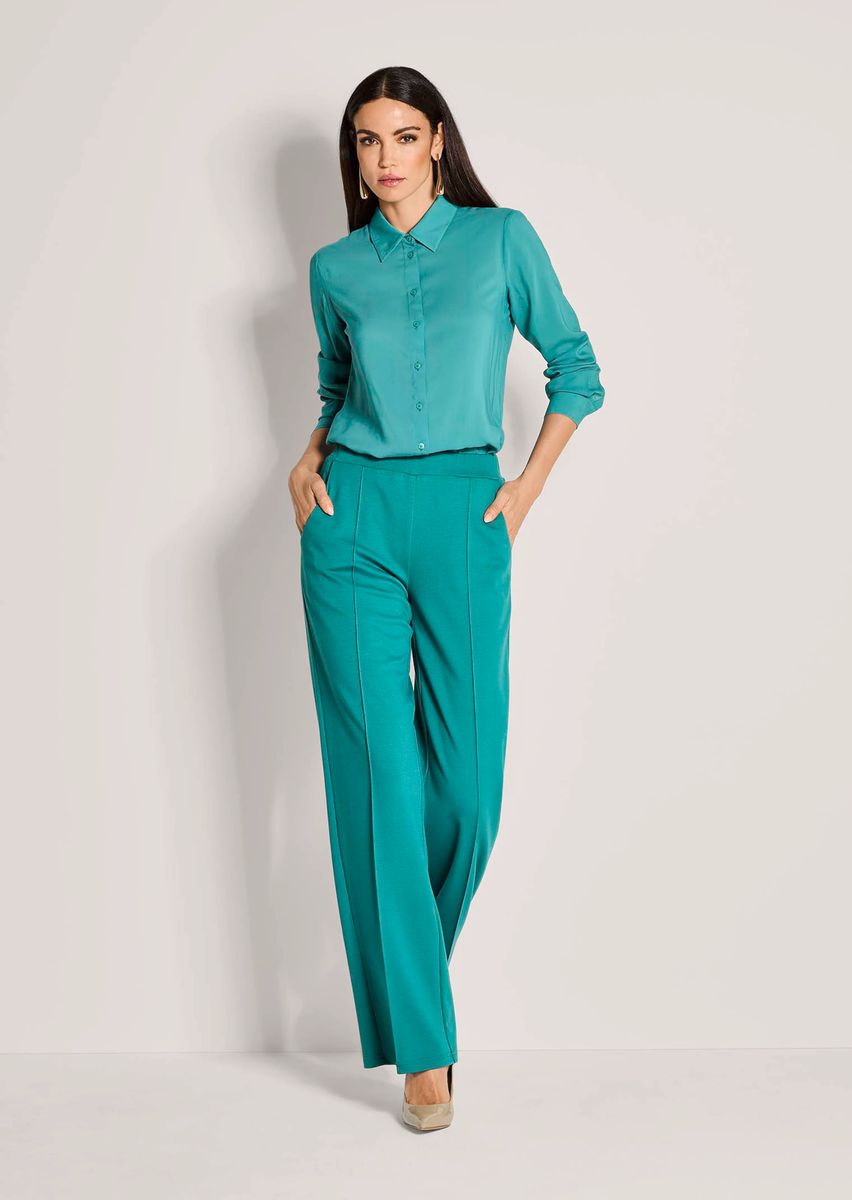 Weite Jersey-Hose mit Biesen