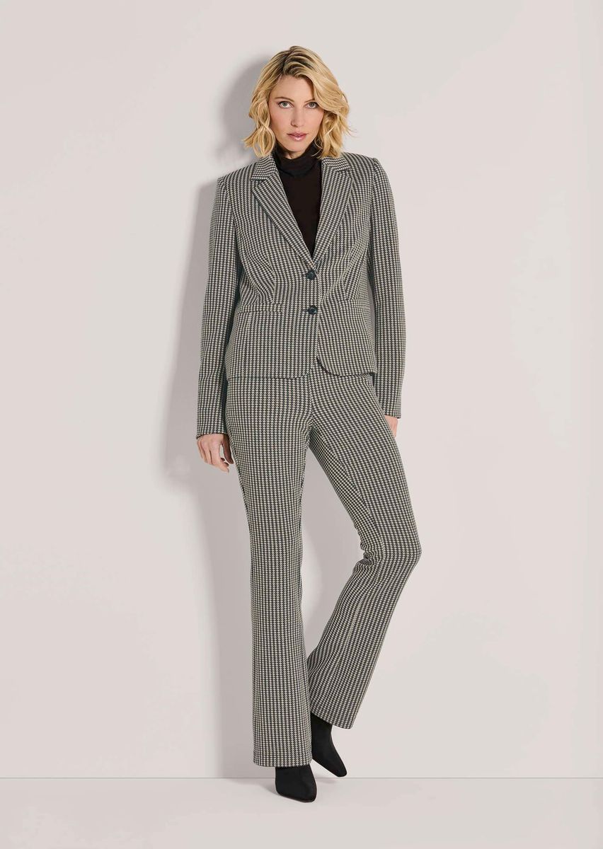 Taillierter Jersey-Blazer mit Minimal-Print