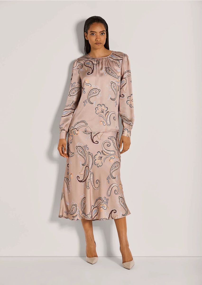 Elegante Viskose-Bluse mit Paisley-Print