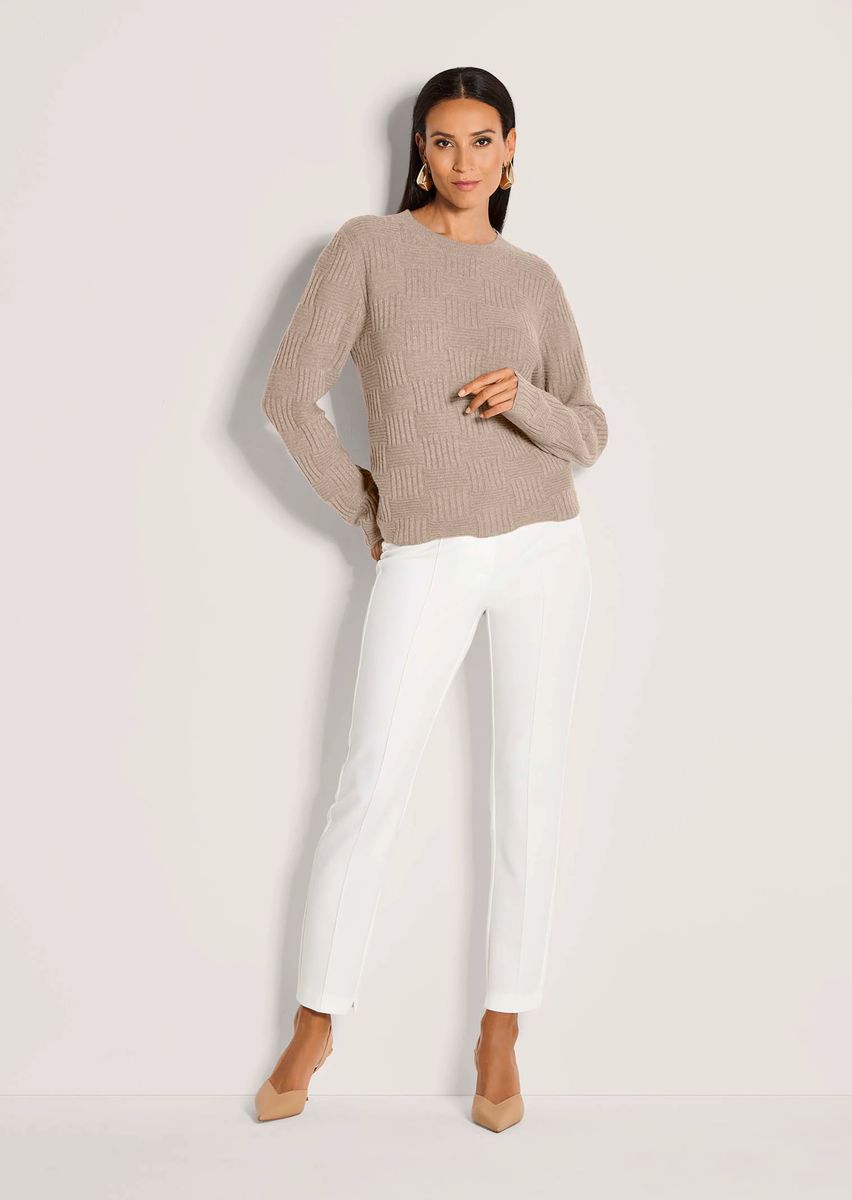 Strukturierter Kaschmir-Mix Pullover