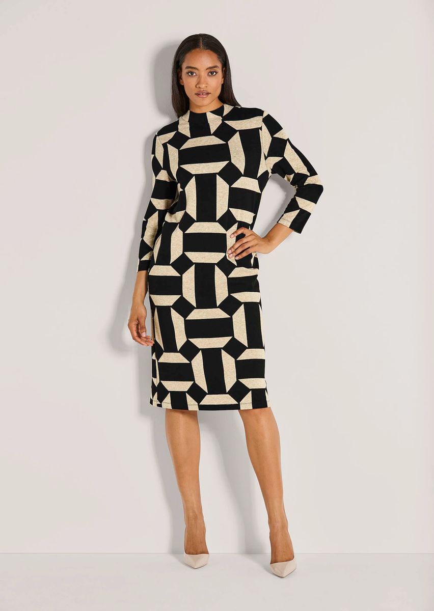 Kleid mit geometrischem Grafik-Print