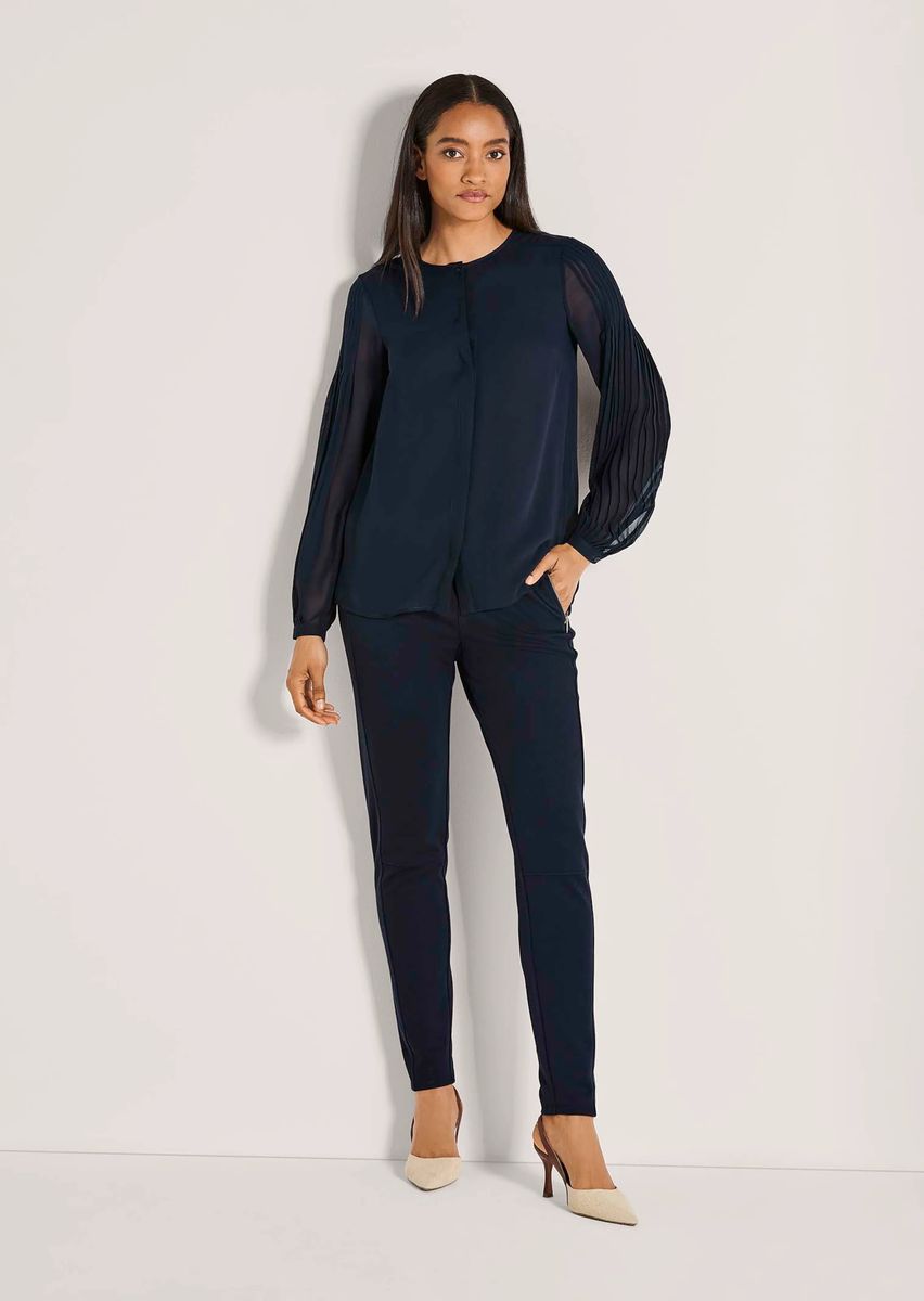 Elegante Bluse mit Plissee-Ärmeln
