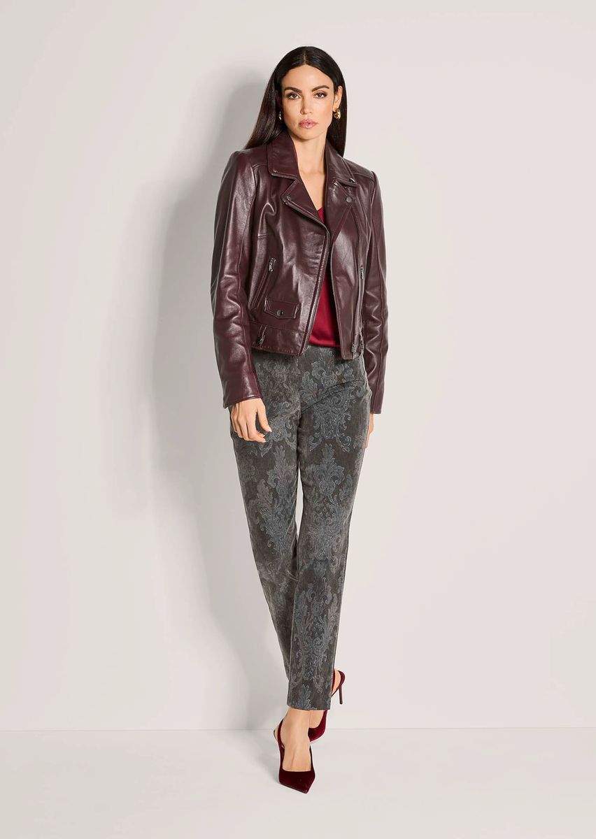 Bikerjacke aus feinem Lammnappa