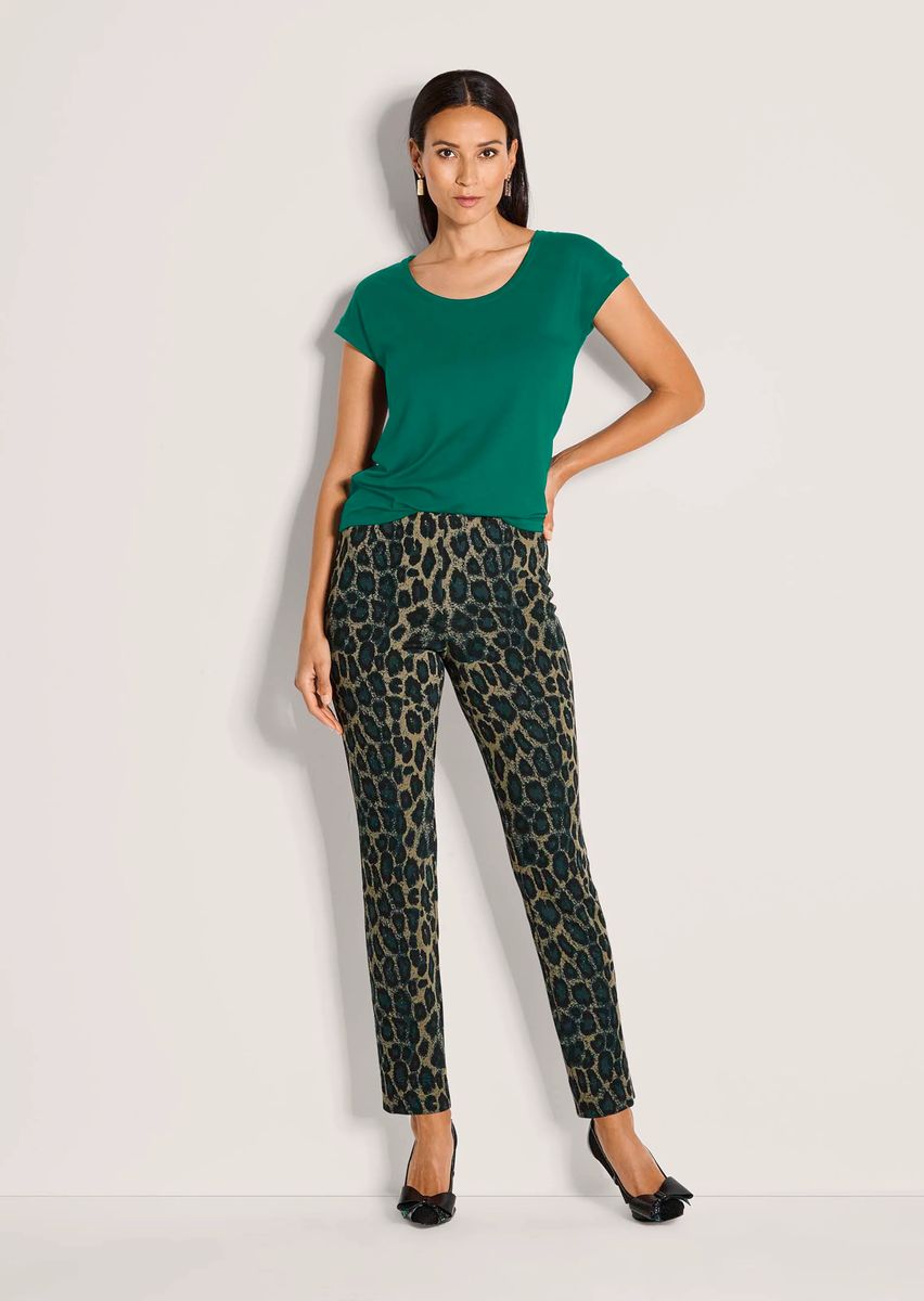Jersey-Leggings mit modischem Leoparden-Druck