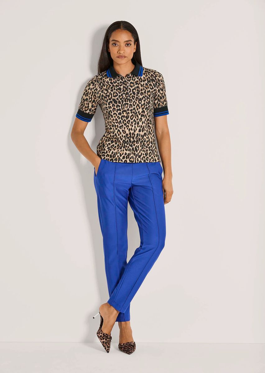 Poloshirt mit Leopardenmuster
