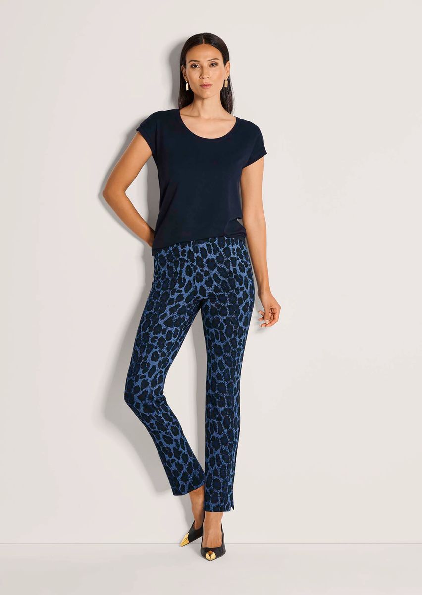 Leggings mit kontrastreichem Leo-Print
