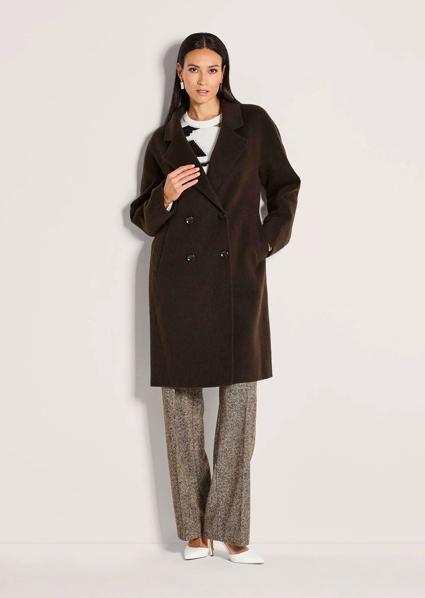 Eleganter Zweireihiger Kaschmir-Mantel