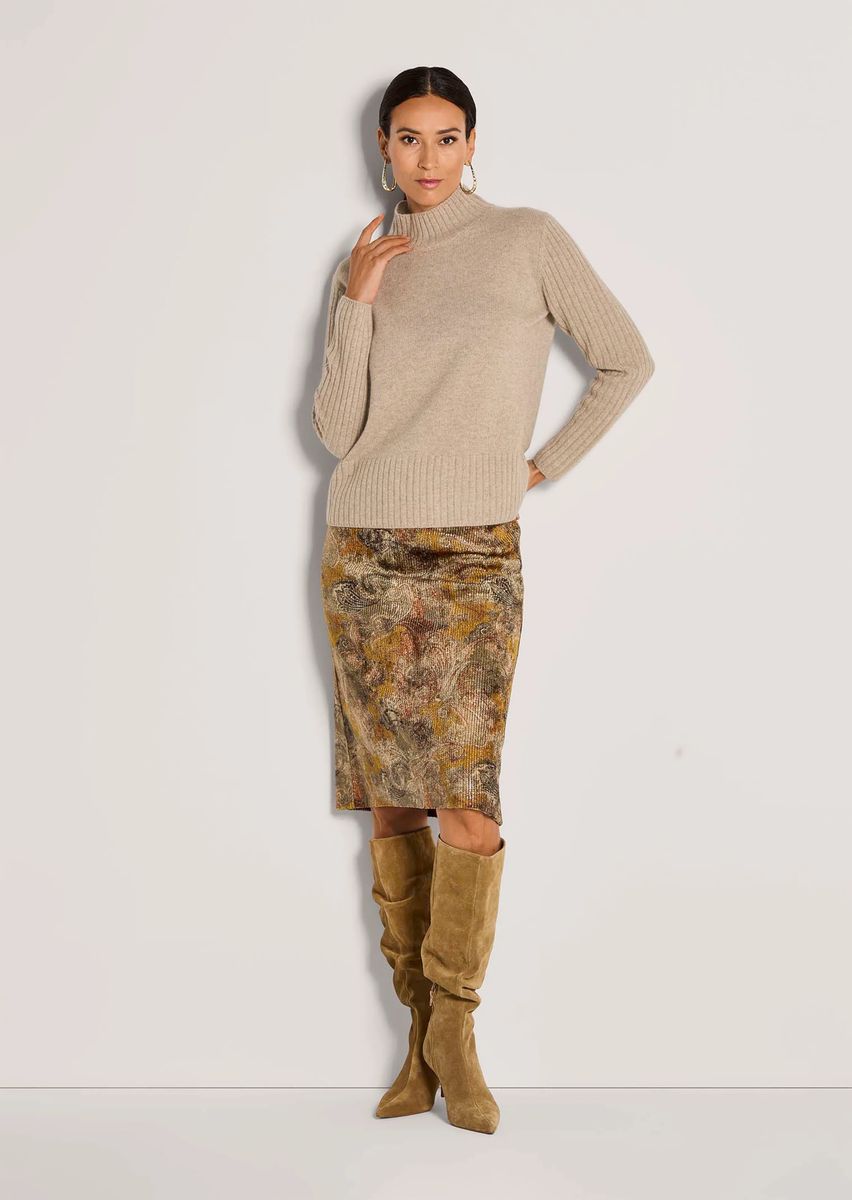 Kaschmir-Mix Pullover mit Strukturmix