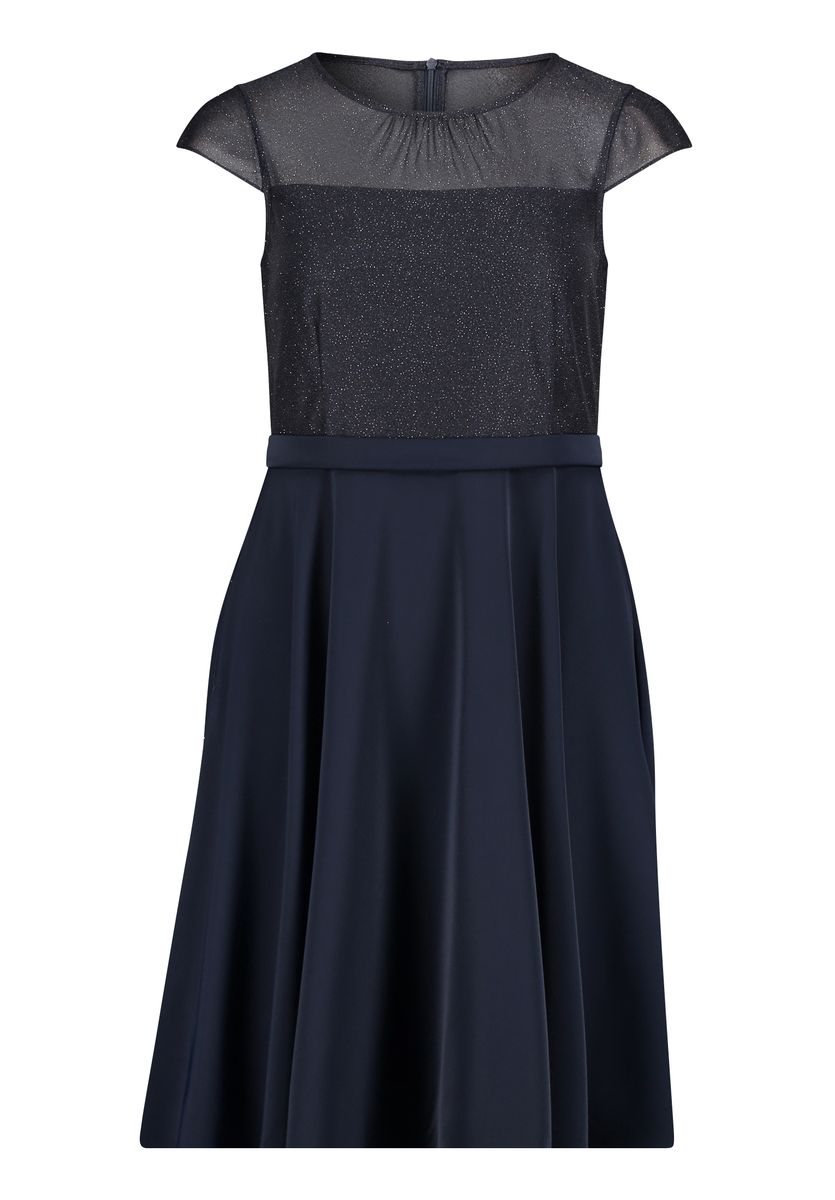 Elegantes Cocktailkleid mit Glitzer-Oberteil