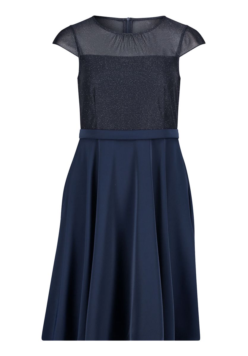 Elegantes Cocktailkleid mit Glitzer-Oberteil