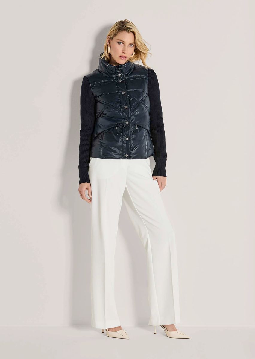 Steppjacke mit Strick-Einsätzen