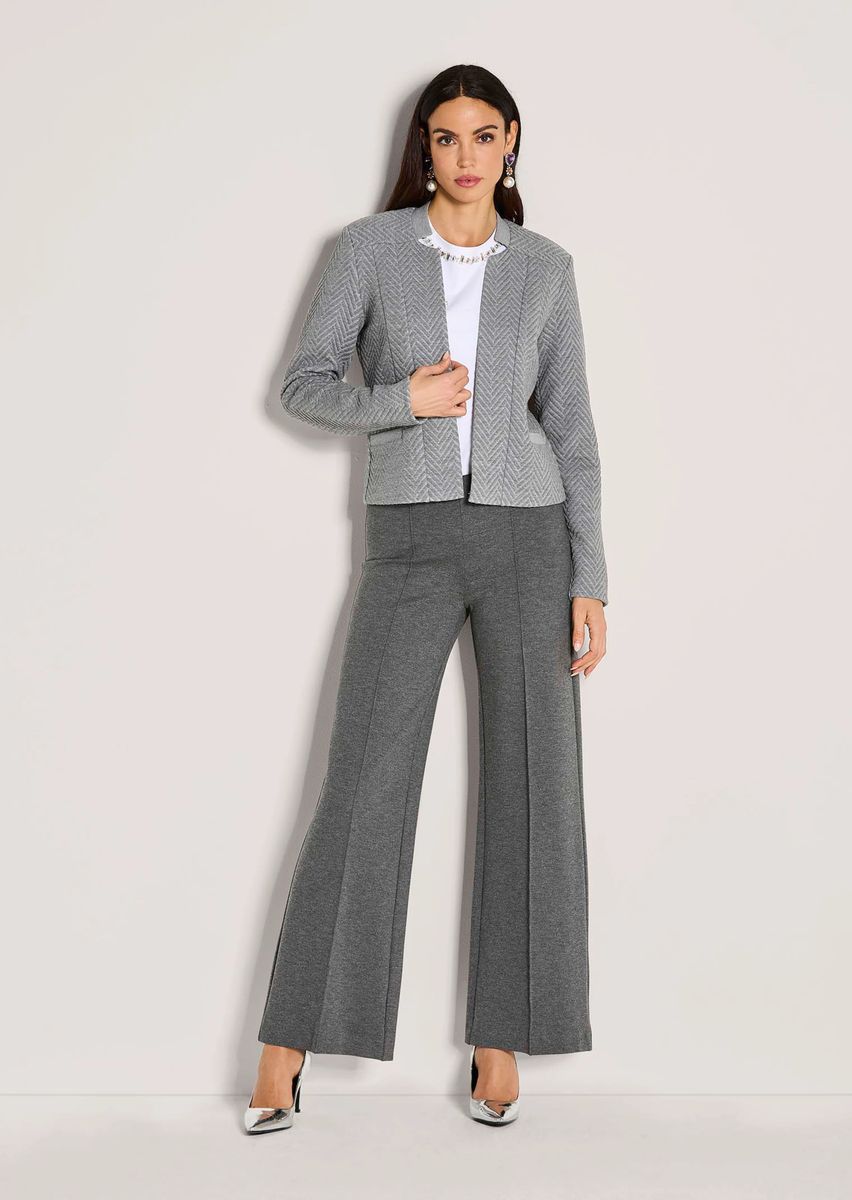 Strukturierter Jersey-Blazer ohne Verschluss