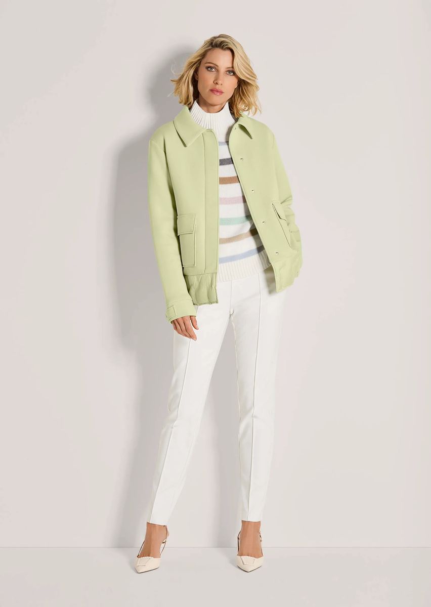 Scuba-Jacke mit gestepptem Saum