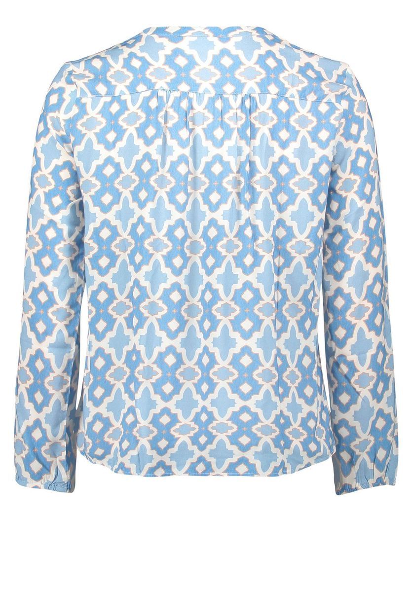 Gemusterte Bluse mit V-Ausschnitt