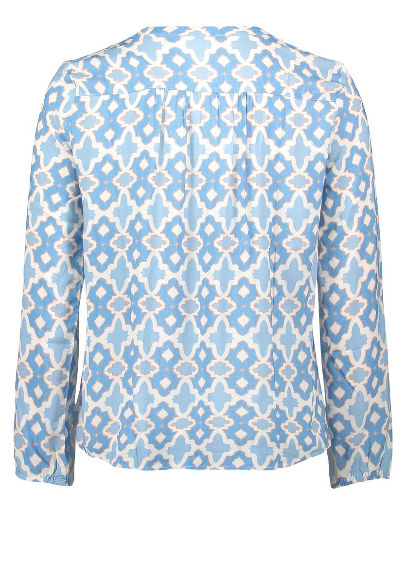 Gemusterte Bluse mit V-Ausschnitt