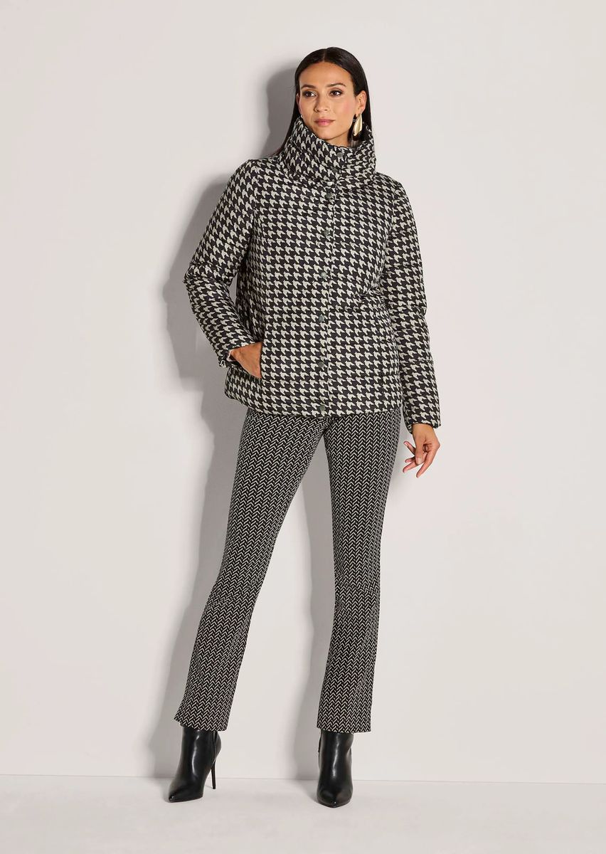 Wendbare Steppjacke mit Hahnentritt-Muster
