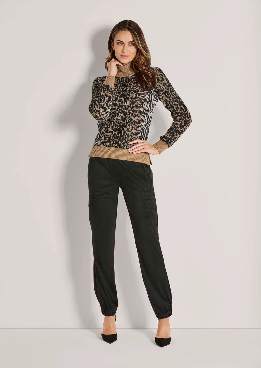Jacquard-Pullover mit Leopardenmuster