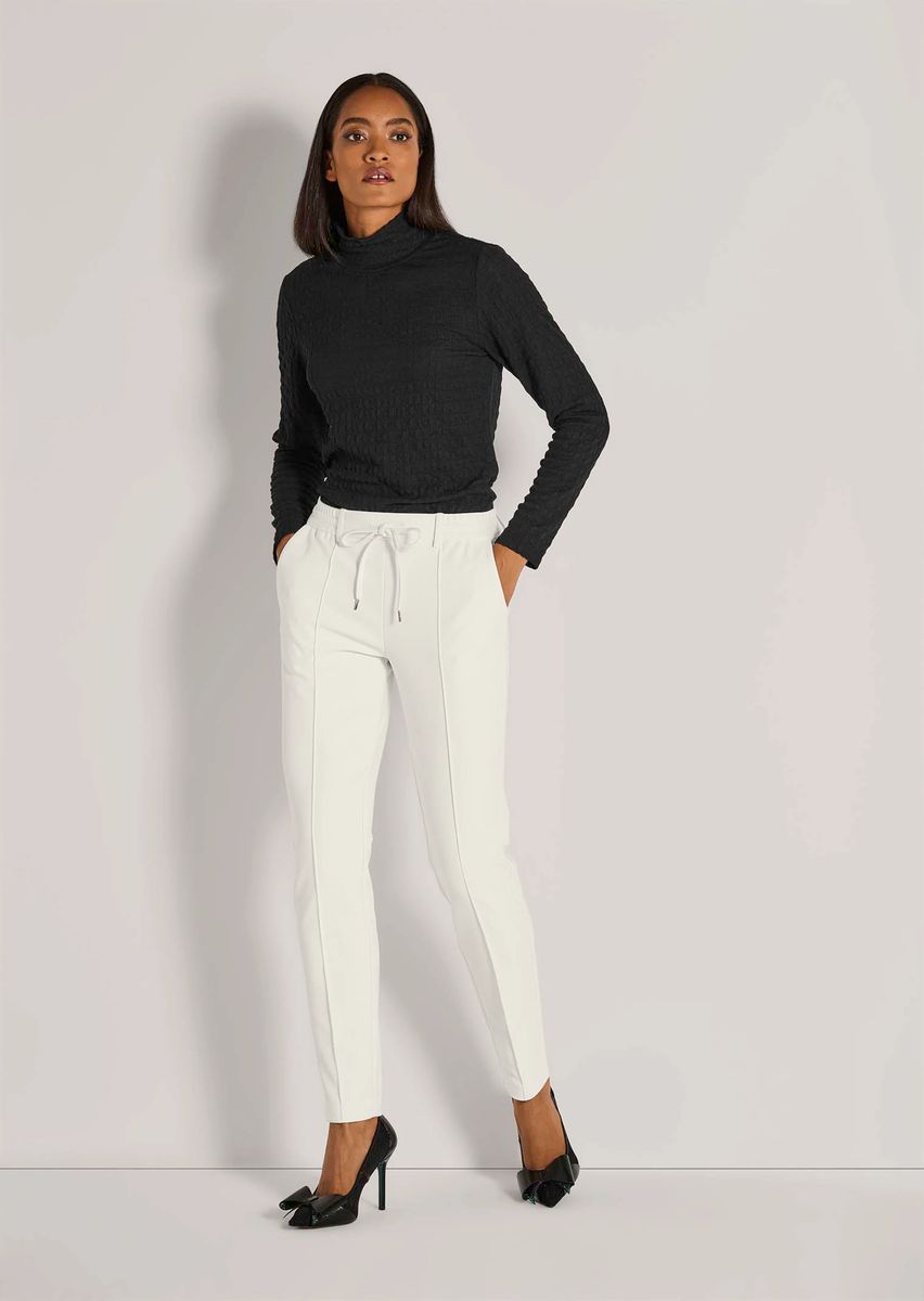 Stretch-Hose mit Tunnelzug und schmalem Bein