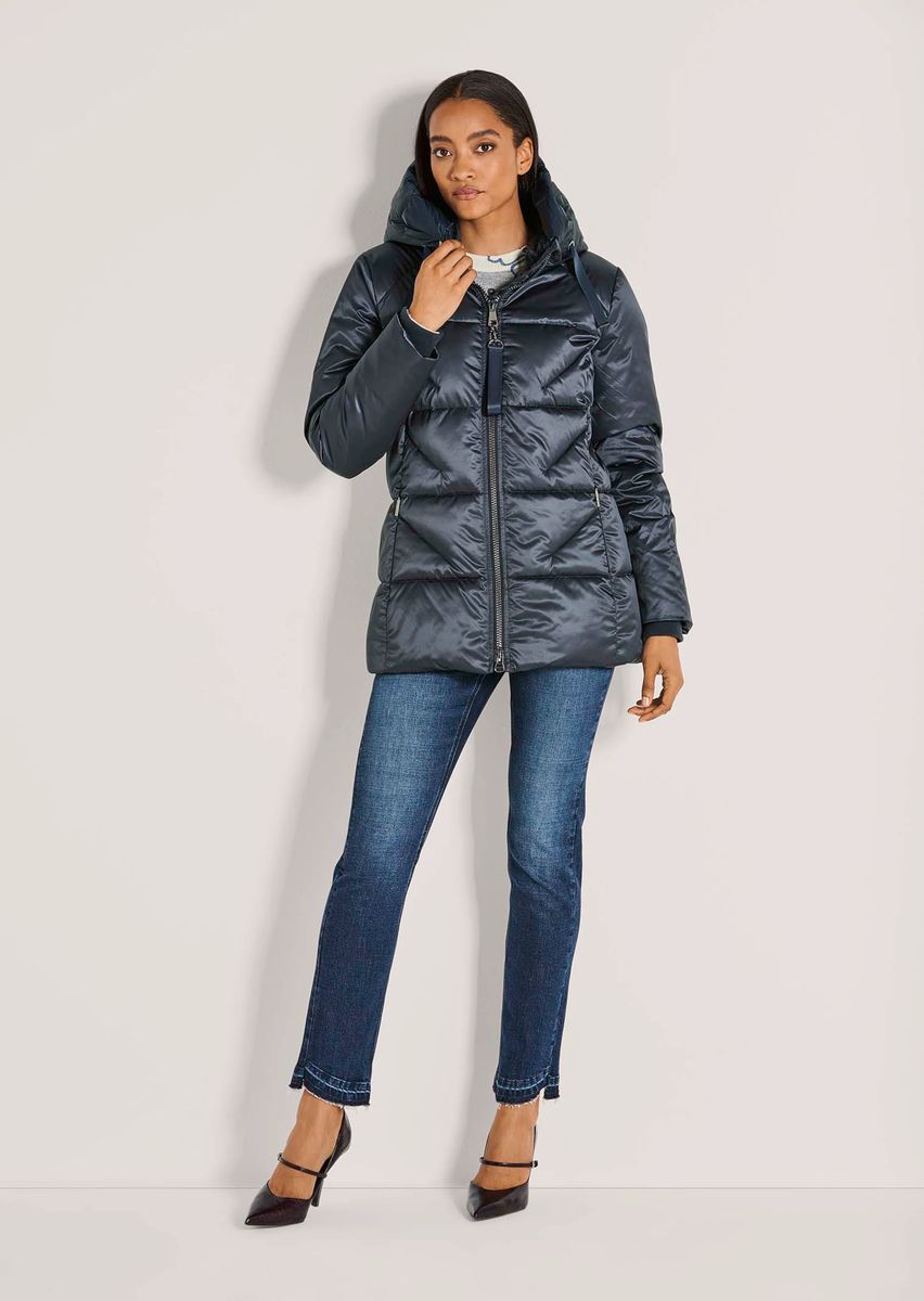 Wattierte Steppjacke mit Kapuze