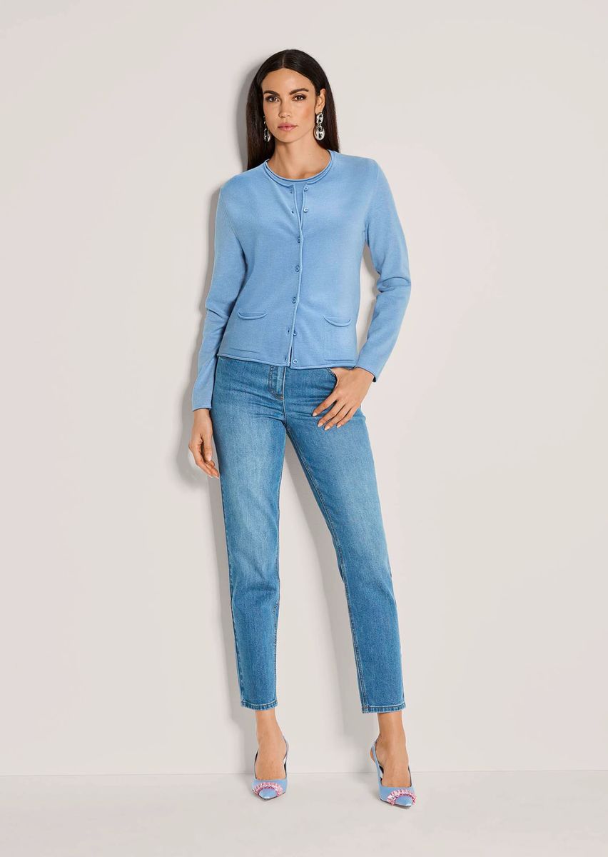 Feinstrick-Twinset mit Strickjacke