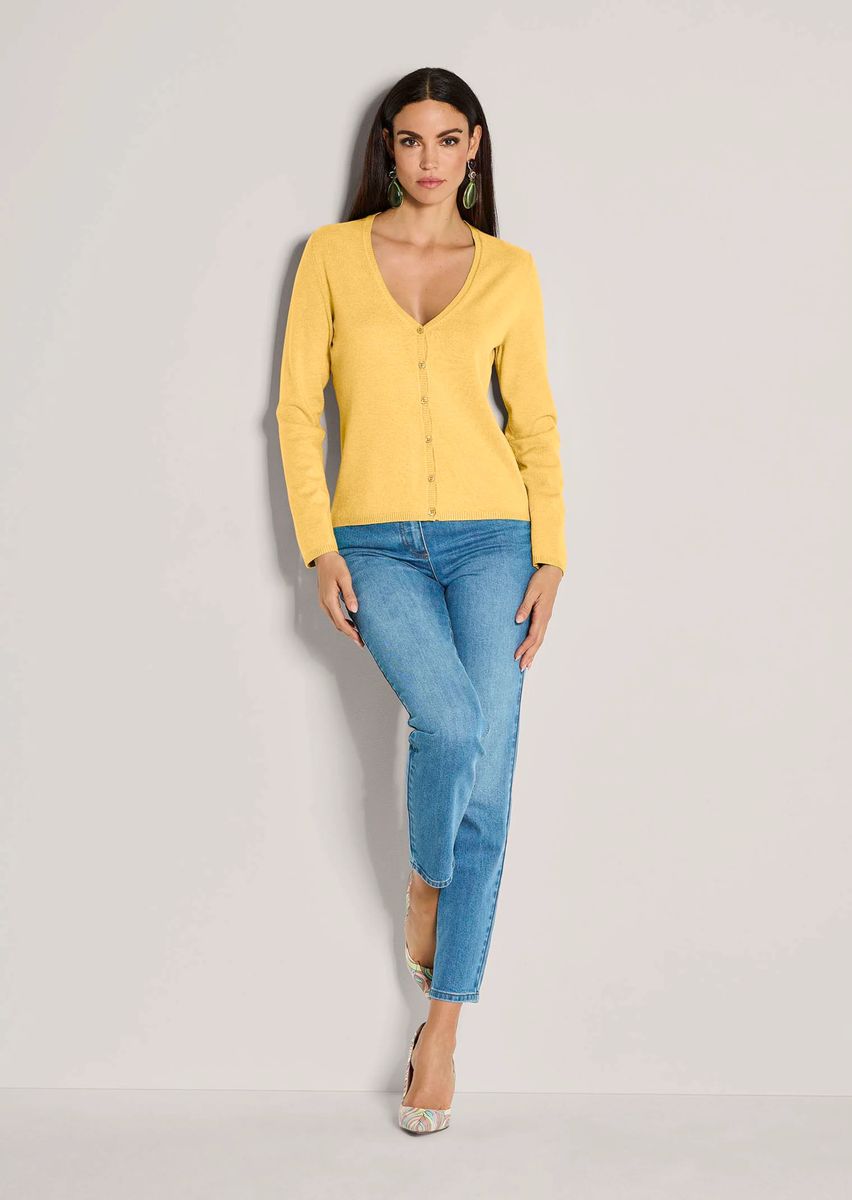 Eleganter Feinstrick-Cardigan mit V-Ausschnitt