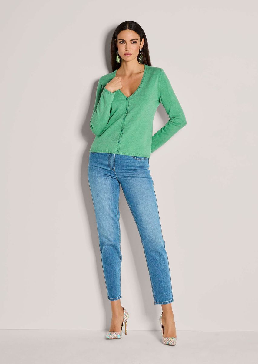 Eleganter Feinstrick-Cardigan mit V-Ausschnitt