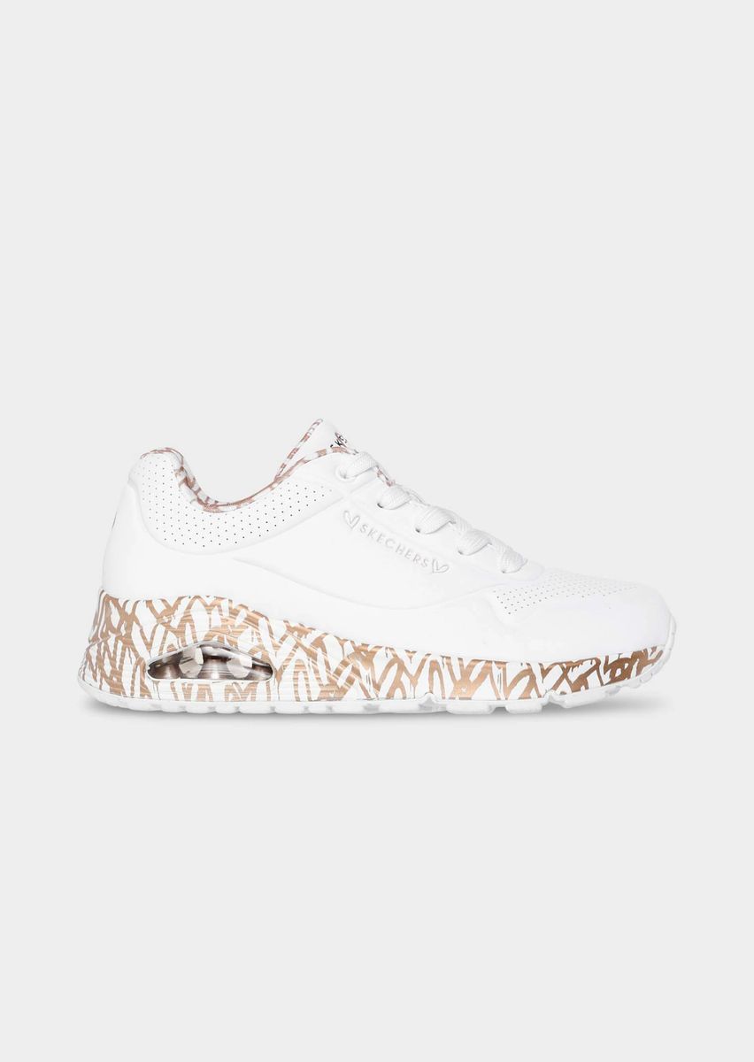 Sportlicher Sneaker mit Roségold-Folienprint