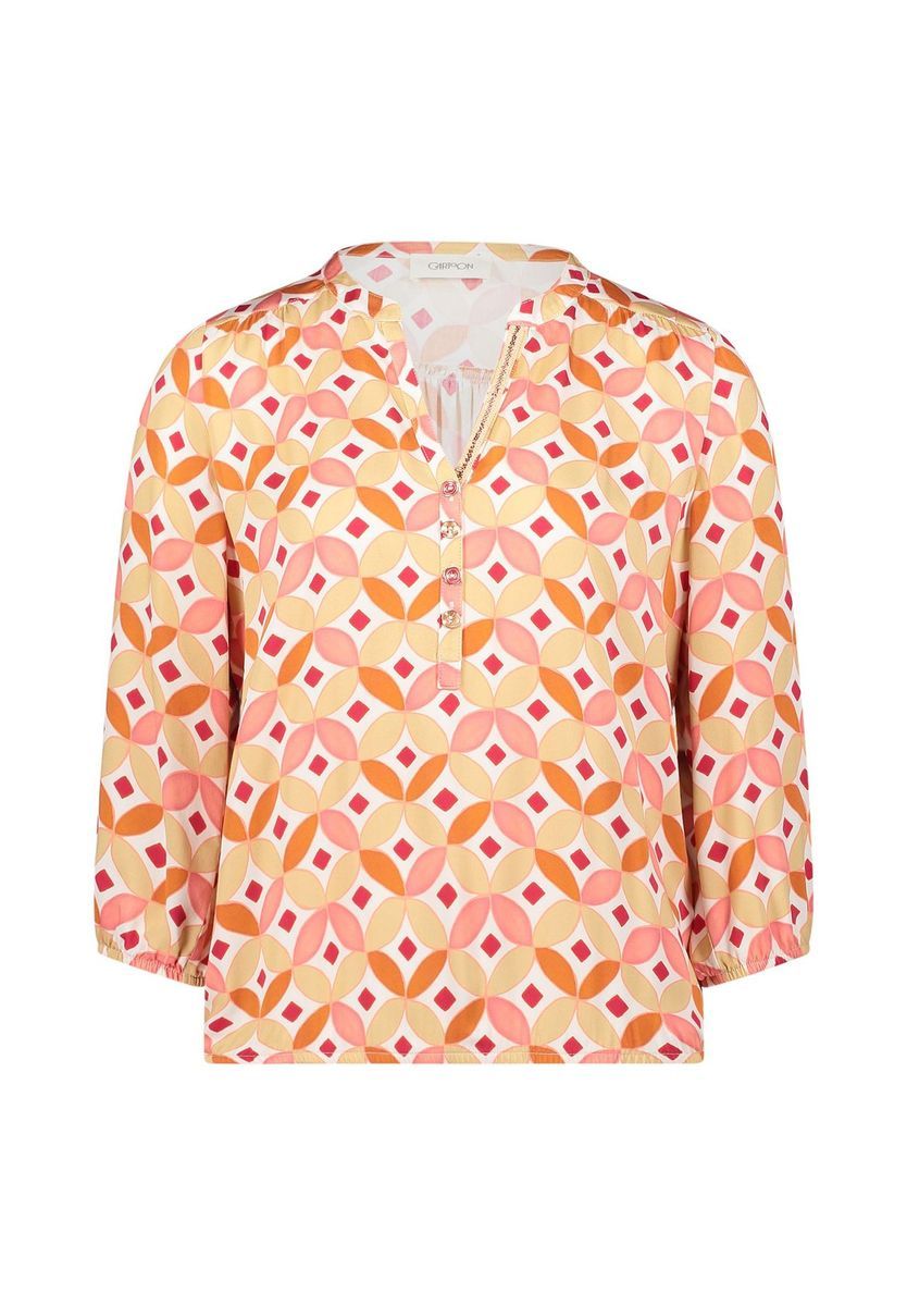 Casual-Bluse mit grafischem Print