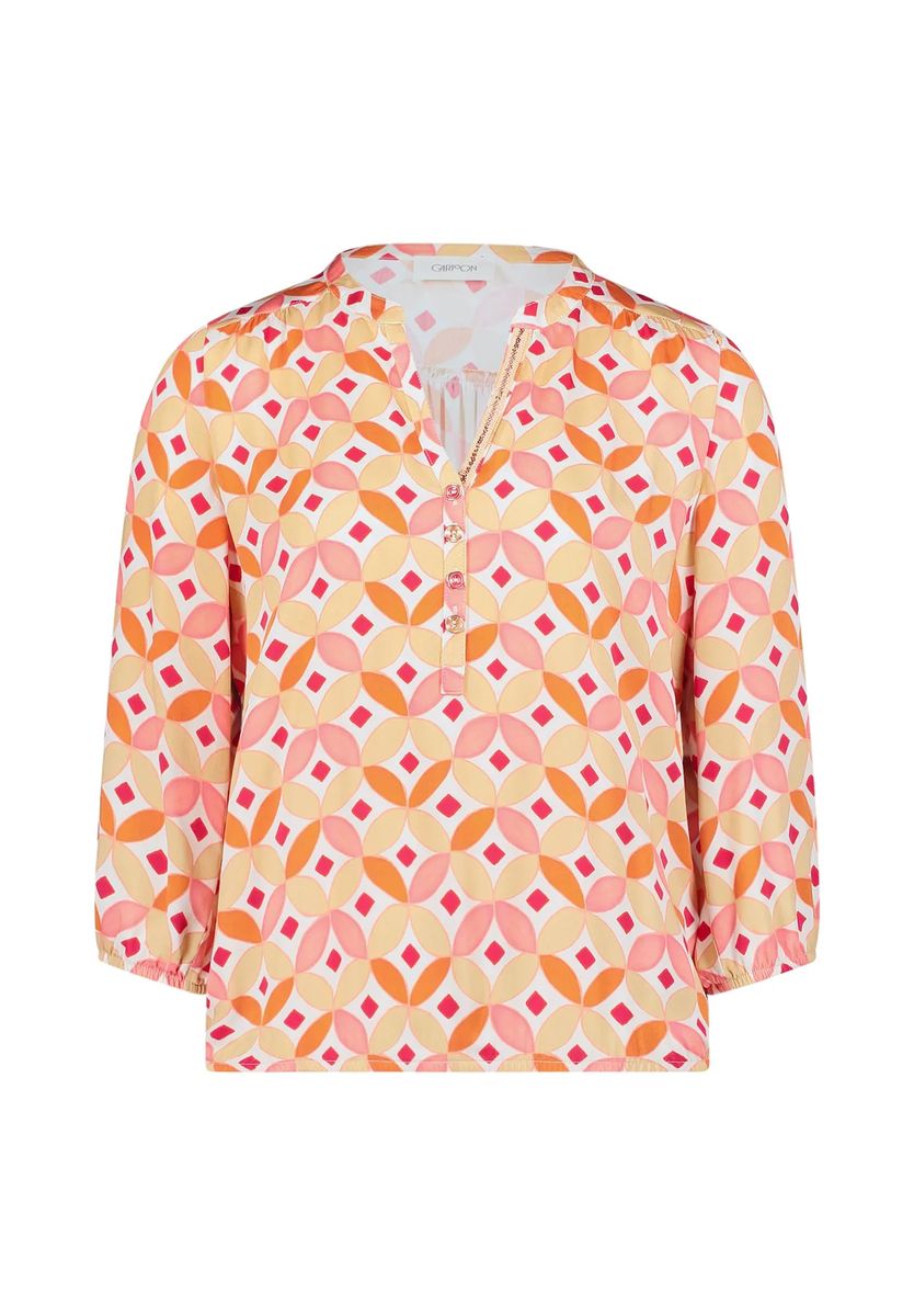 Casual-Bluse mit grafischem Print