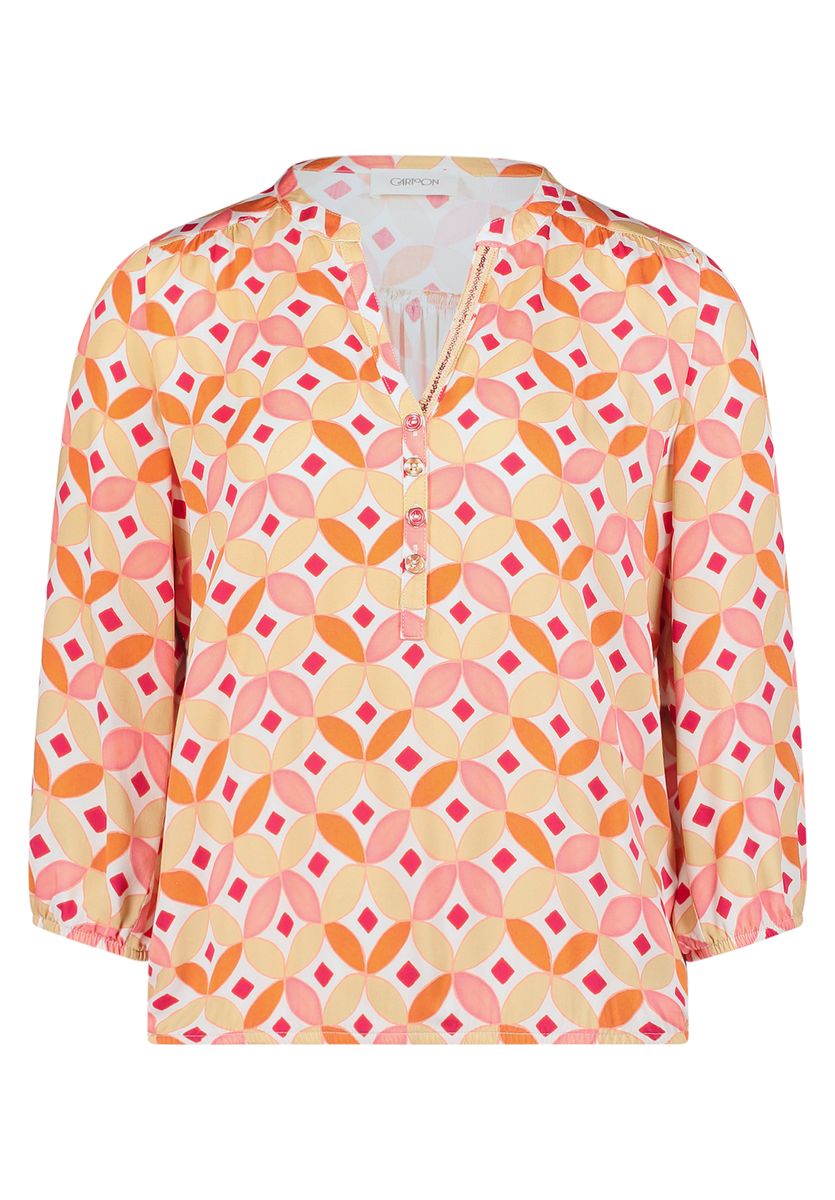 Casual-Bluse mit grafischem Print