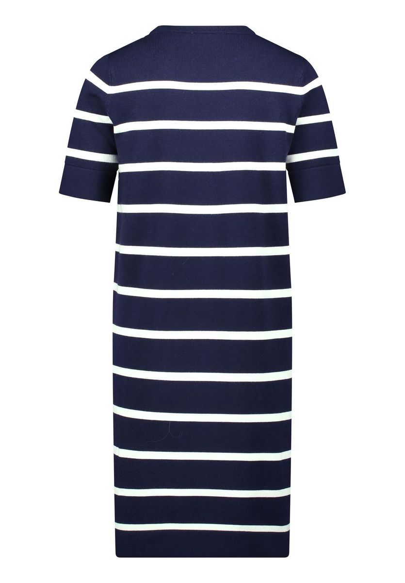 Lässiges gestreiftes Strick-T-Shirt-Kleid