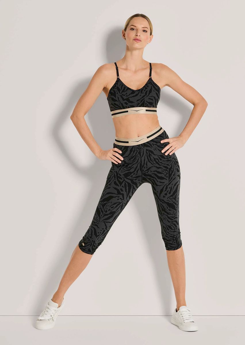 Bedruckte Capri-Sporttights