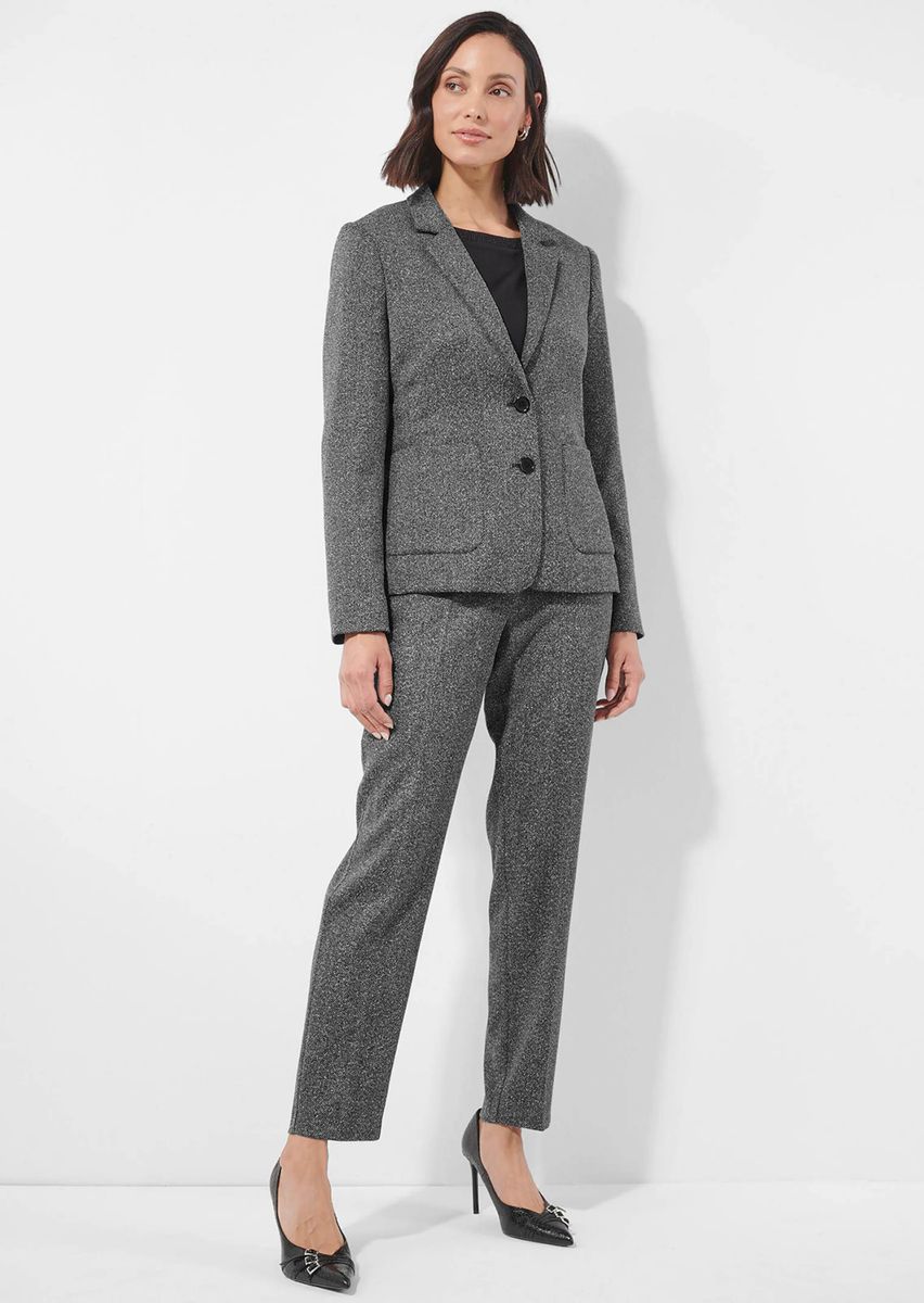 Taillierter Einreihiger Melange-Blazer