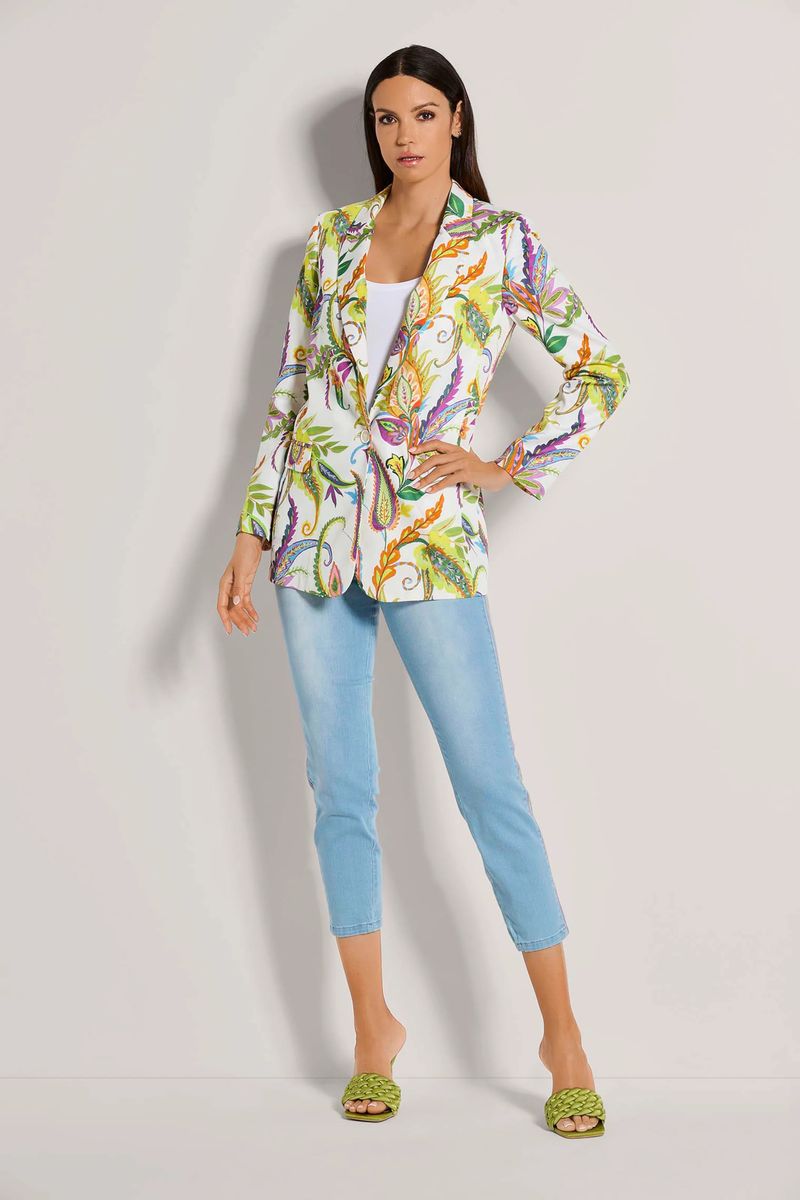 Farbenfroher Baumwoll-Blazer mit Paisleymuster