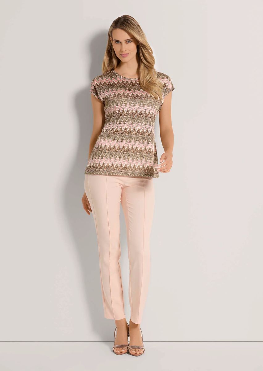 Stricktop mit Zick-Zack-Ajourmuster