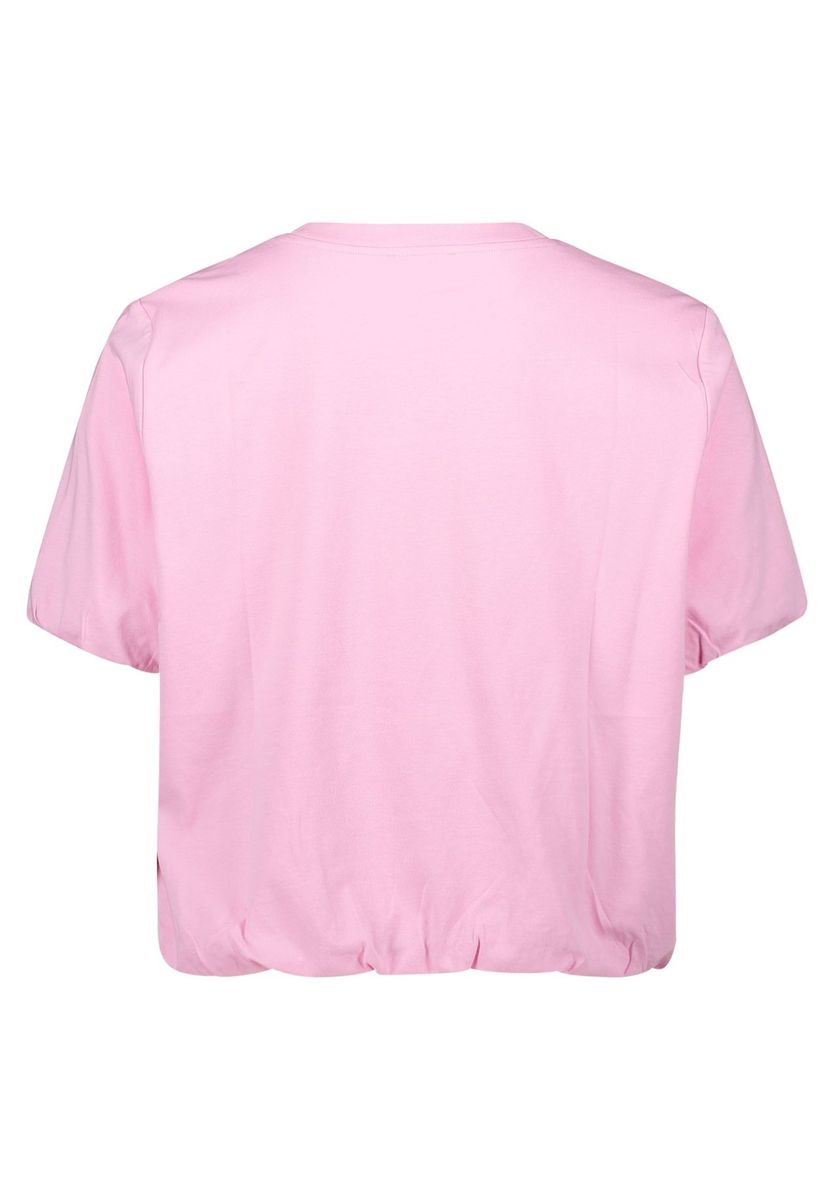 T-Shirt mit Slogan und Saumbund
