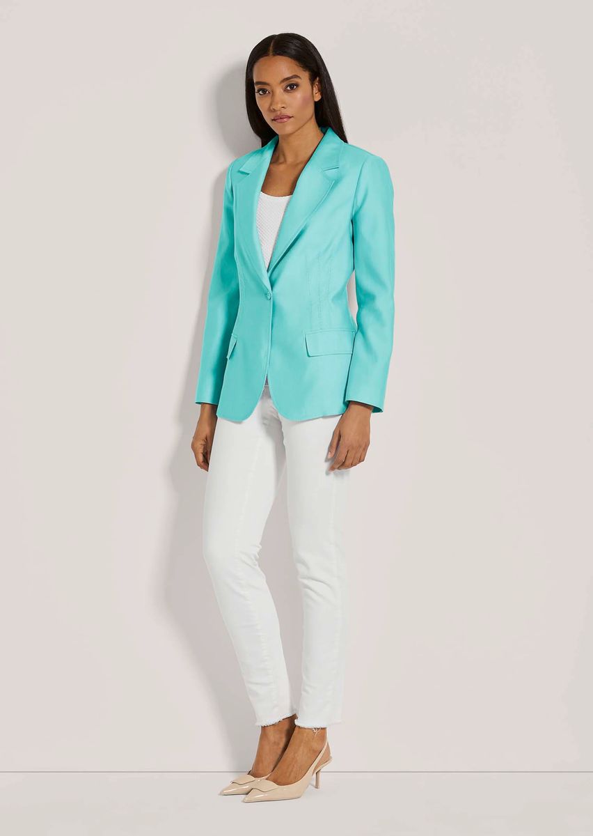 Taillierter Einreihiger Long-Blazer