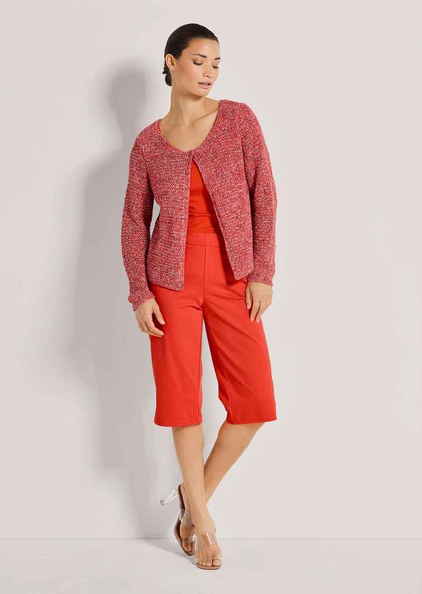 Mehrfarbige Sommer-Strickjacke