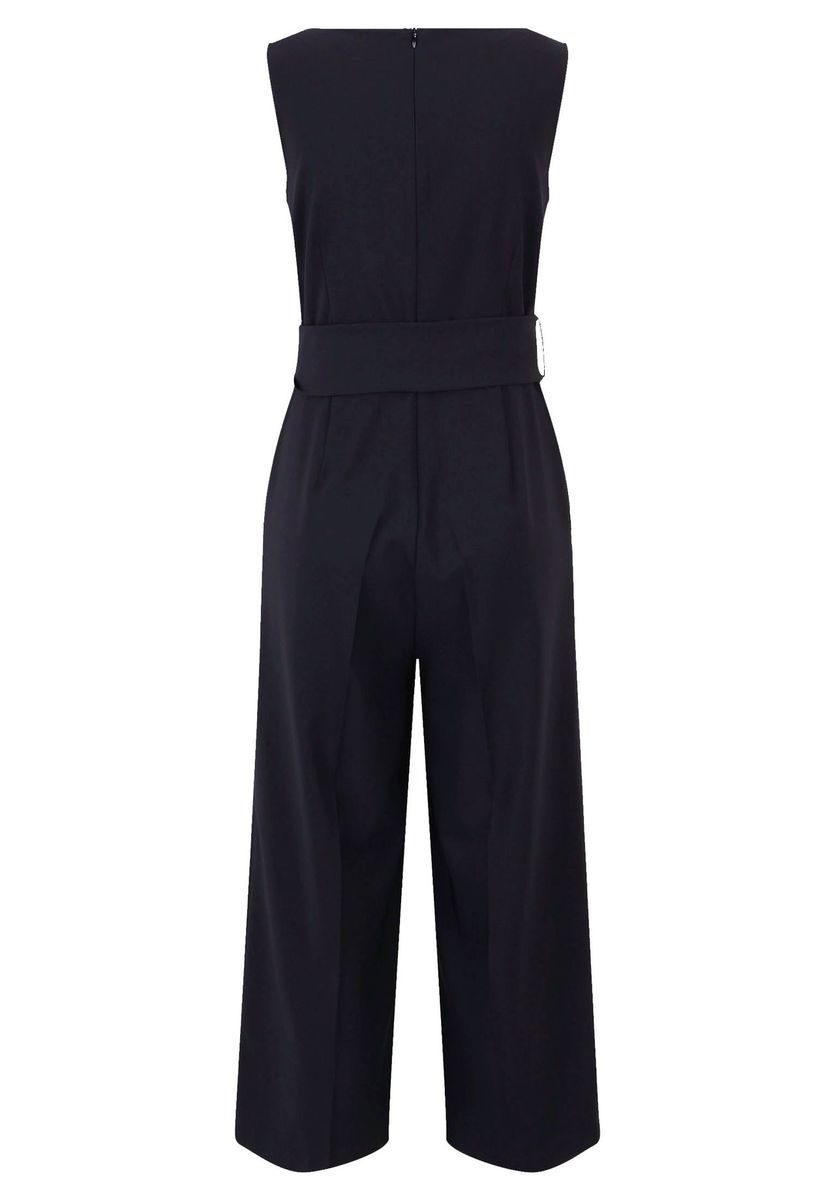Eleganter ärmelloser Jumpsuit mit Bindegürtel